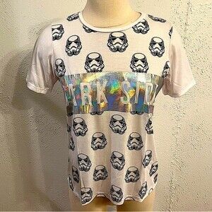 Star Wars Stormtrooper Dark Side Foil Front Short Sleeve T-Shirt Top